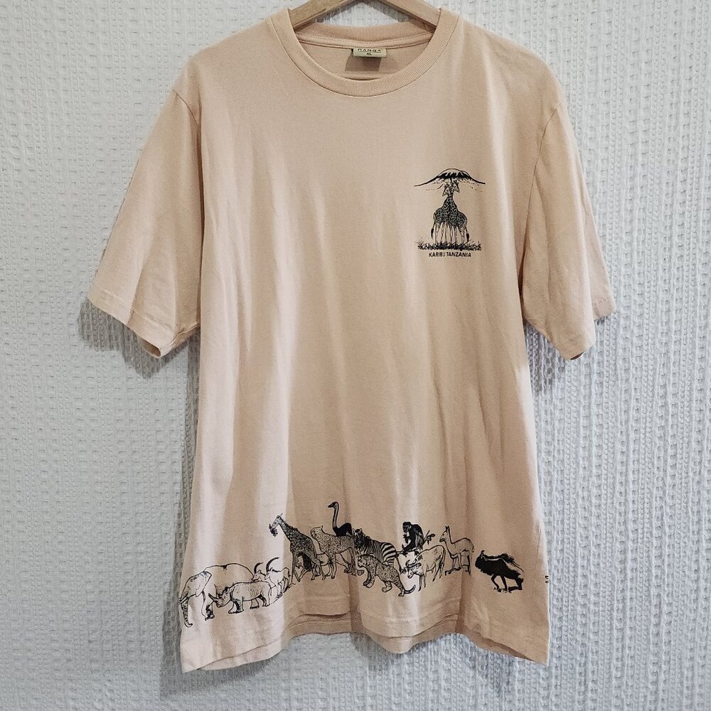 Manqa Africa Crewneck Graphic T-Shirt Size X-Large